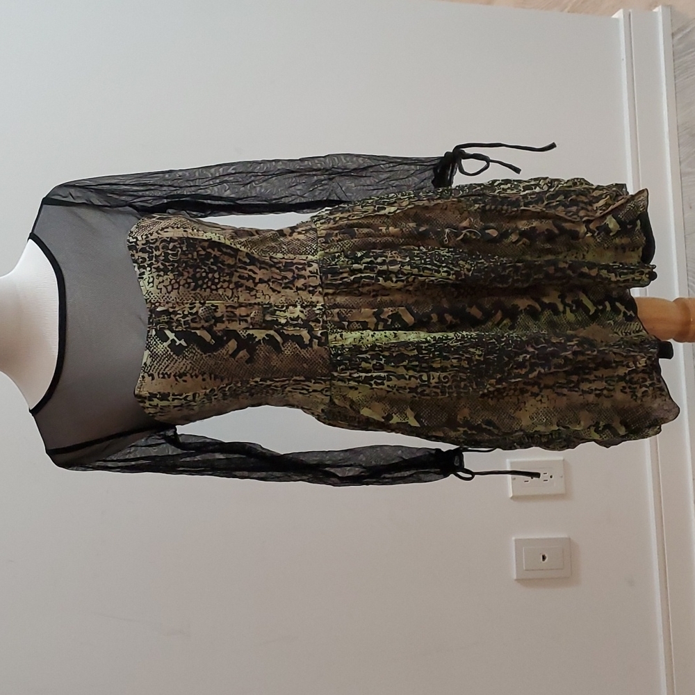 Snakeskin print sheer dress from UK